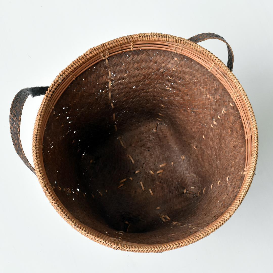 山岳少数民族 ラタン竹編籠 バスケット 竹かご 椀籠 バスケット古民芸 民藝