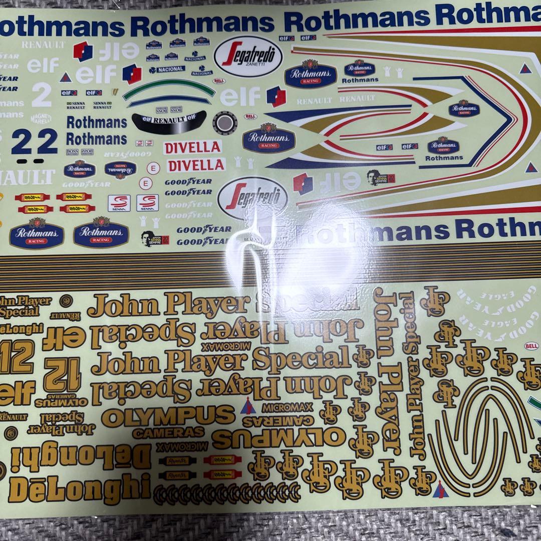 AMS ロスマンズ&JPSステッカー　F1ラジコン