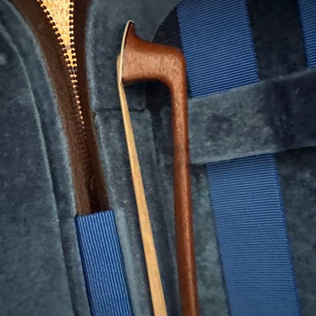 バイオリンケース お布団付き　青　バイオリン　弓