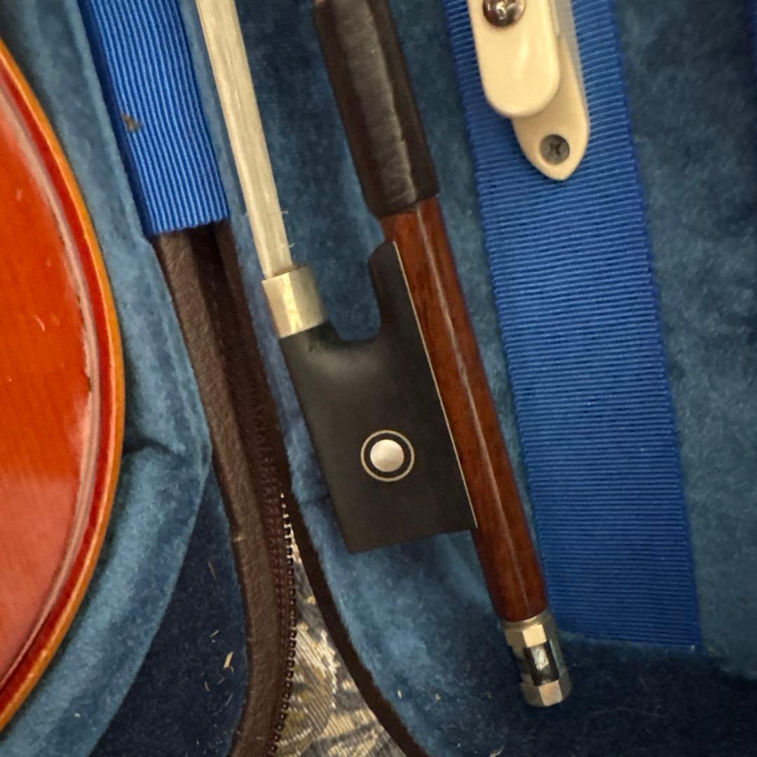 バイオリンケース お布団付き　青　バイオリン　弓