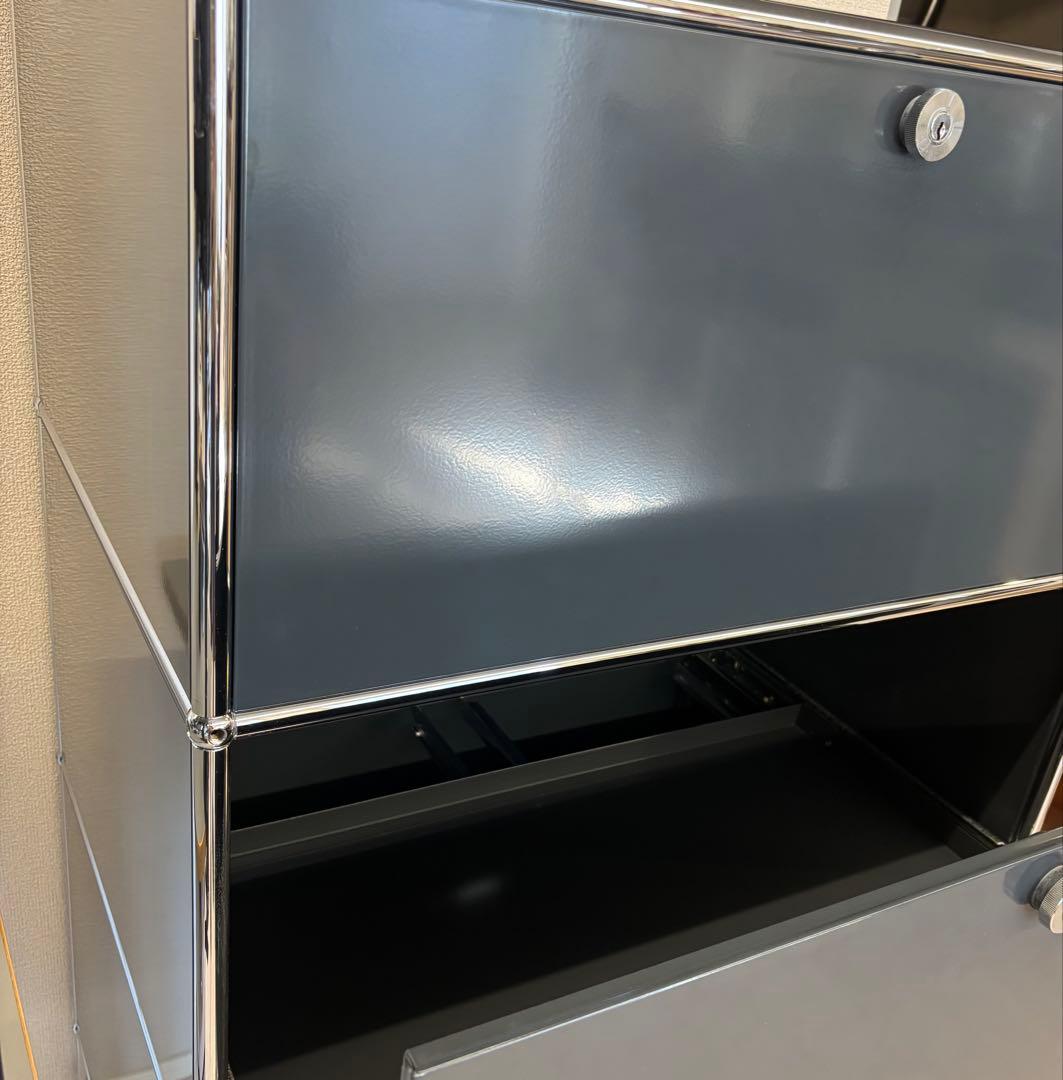 【奥行500】USMハラー 1列3段 補強仕様 キャスター付　ヴィンテージ