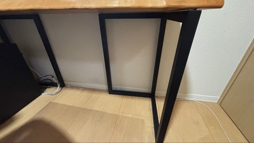 無垢板×アイアン脚　カウンター　パソコンデスク　幅140cm