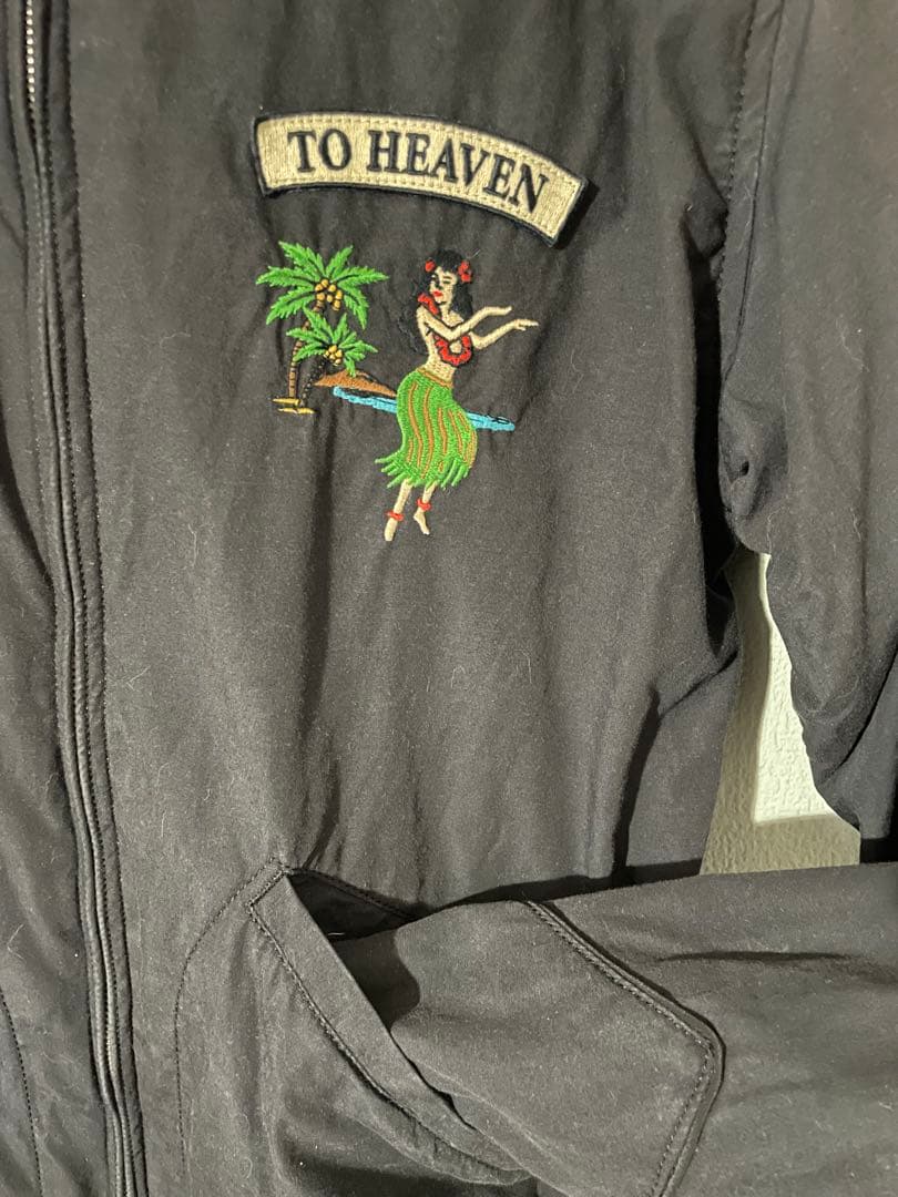 SASQUATCHfabrix 刺繍入り黒ジャケット