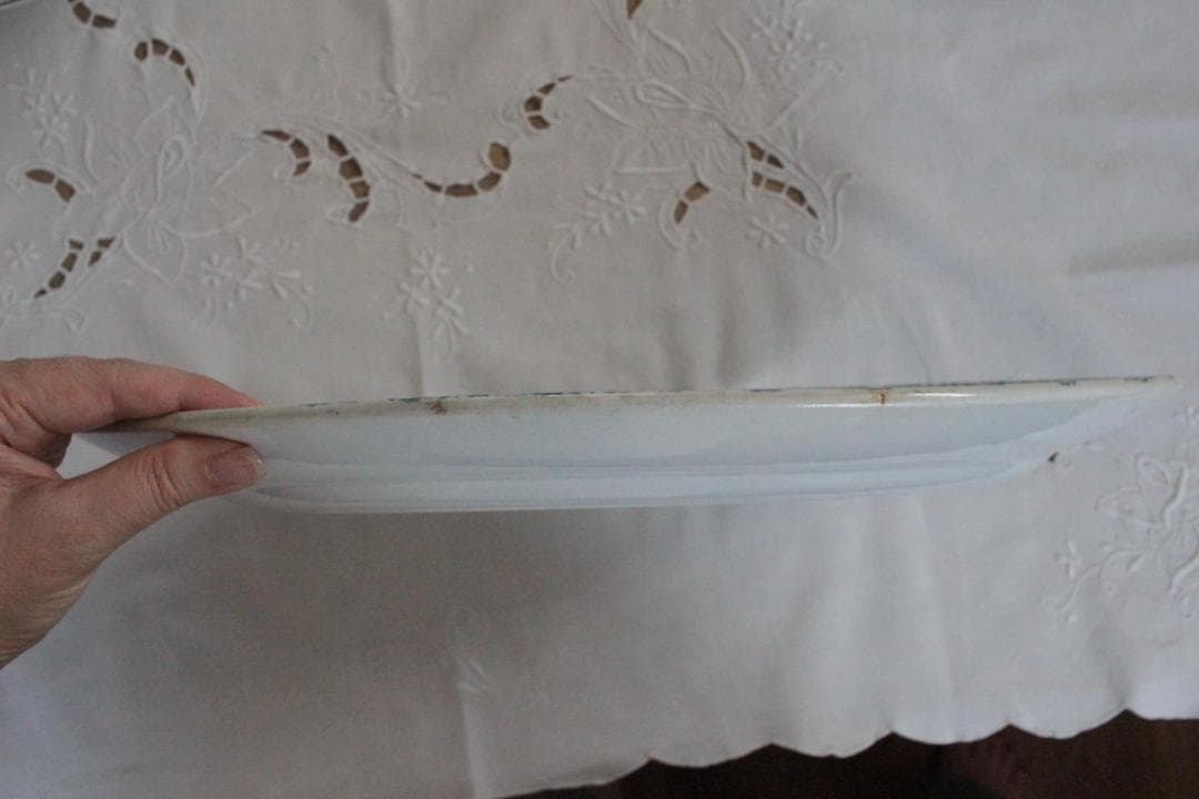 フランスアンティーク/ショワジールロア・バラのオーバルプレート