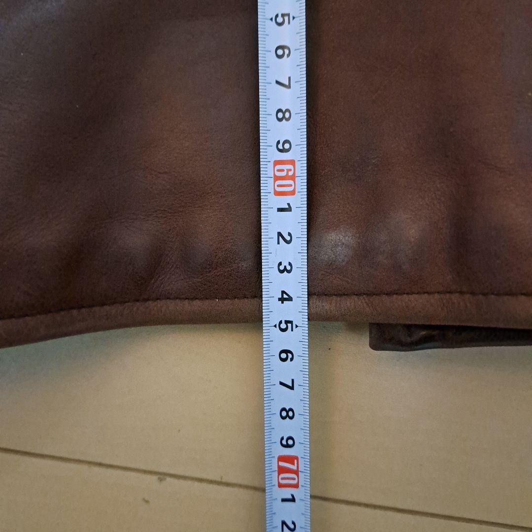 B-McCOY'S ブラウン シングルライダースジャケット 36