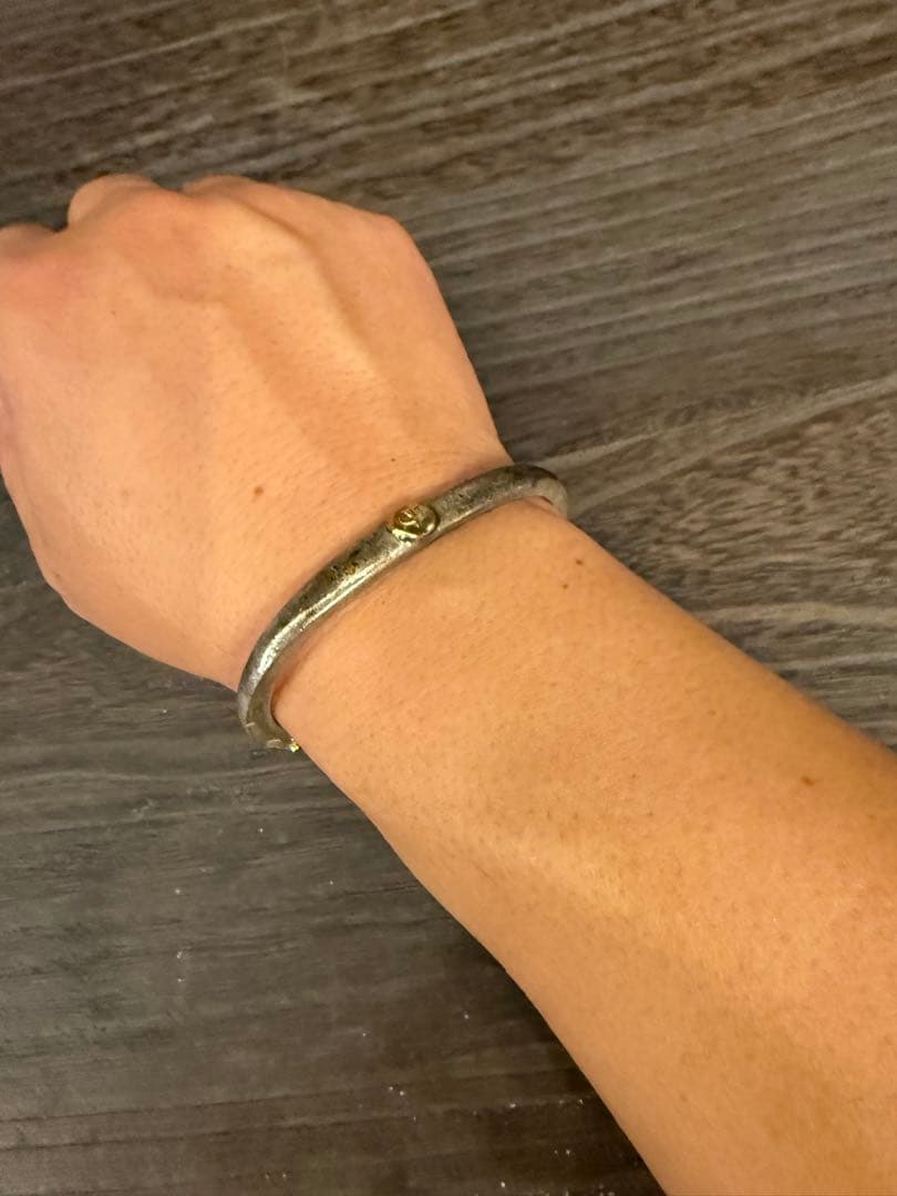 ⭐︎goro’s ゴローズ OLD 金メタル付き金目イーグルブレス 顔バングル⭐︎