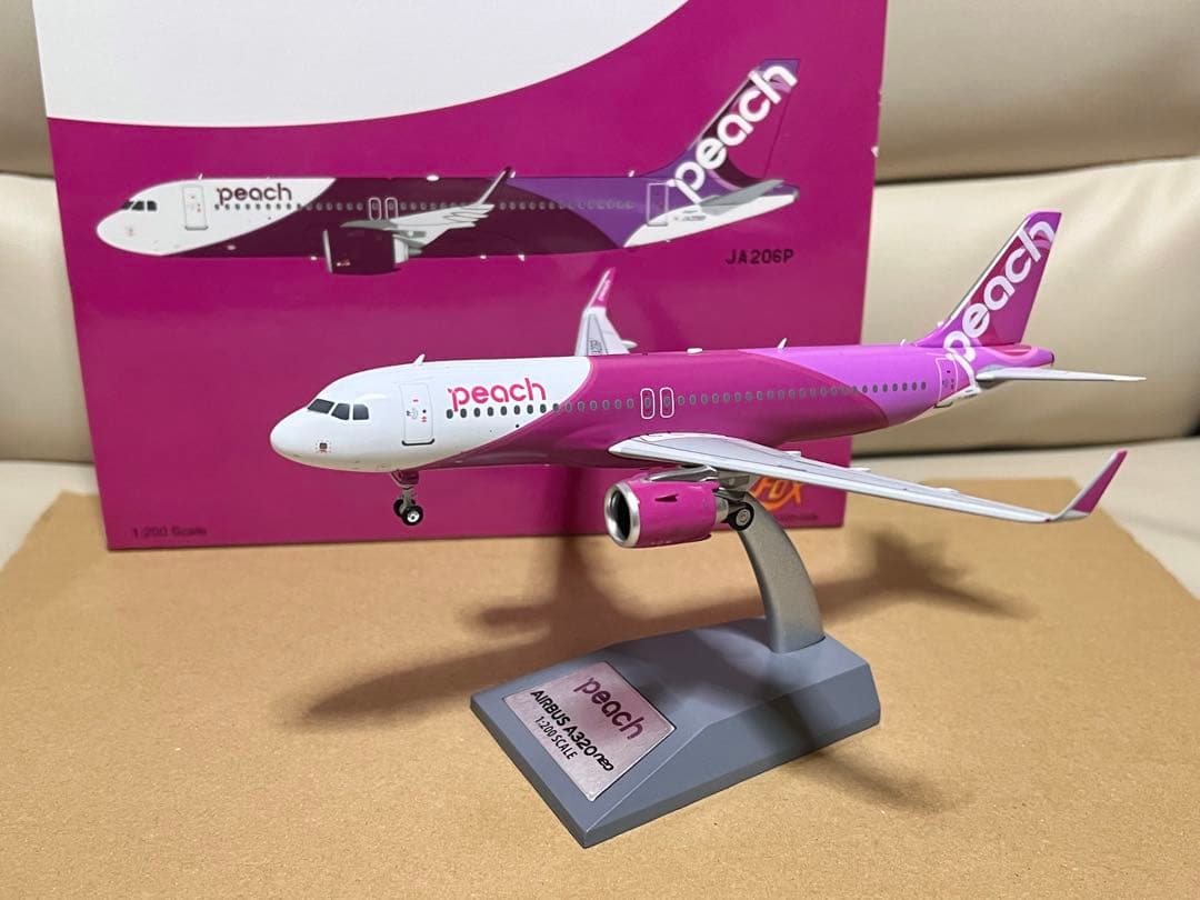 航空機・ヘリコプター Jfox 1/200 Peach Aviation A320neo JA206P