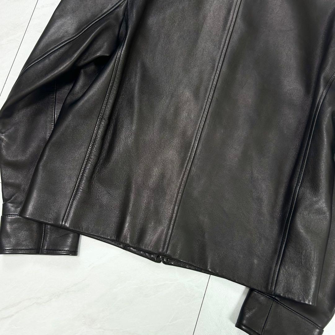 極美品 グッチ シングルライダース カウレザー ジャケット トムフォード期 46