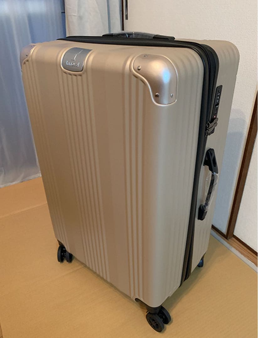 【新品】スーツケース、大型 Lサイズ 、日本企業企画 (色：シャンパンゴールド)