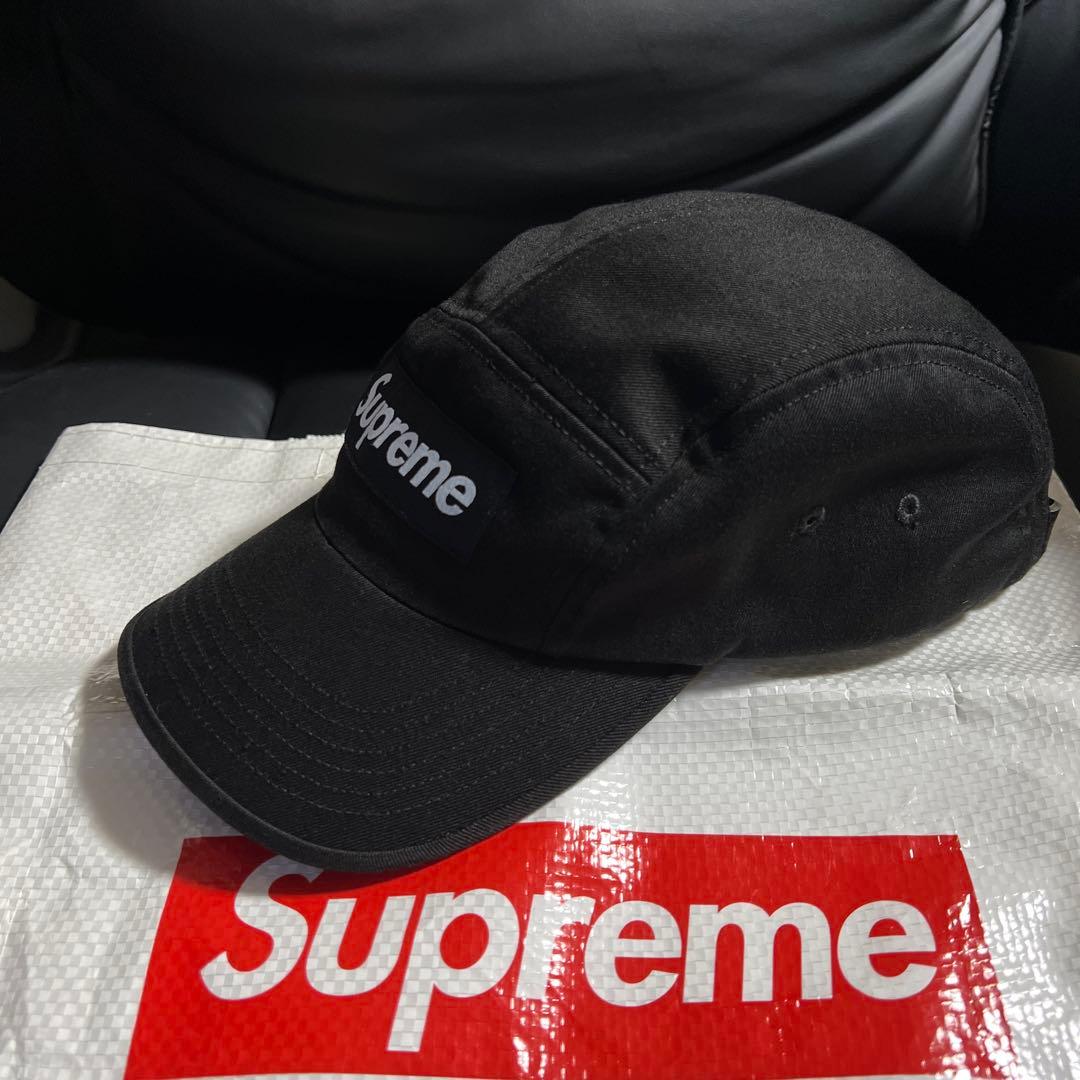 正規品　美品　Supreme 黒 ワークキャップ