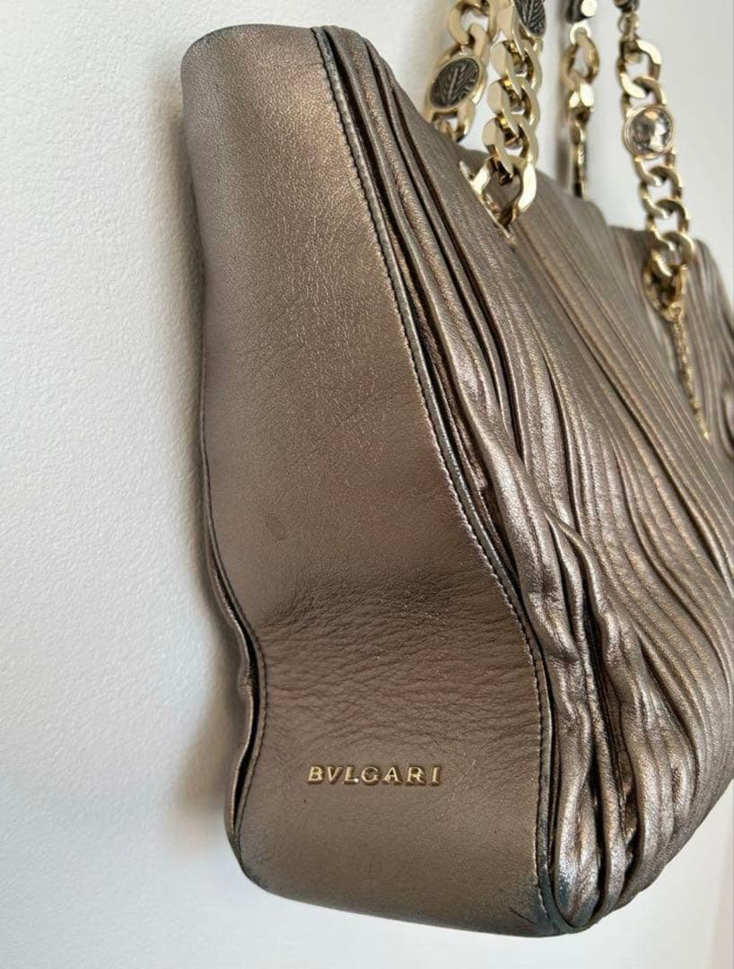 BVLGARI ブルガリ モネーテ　ハンドバッグ　チェーントート　ナッパプリセ