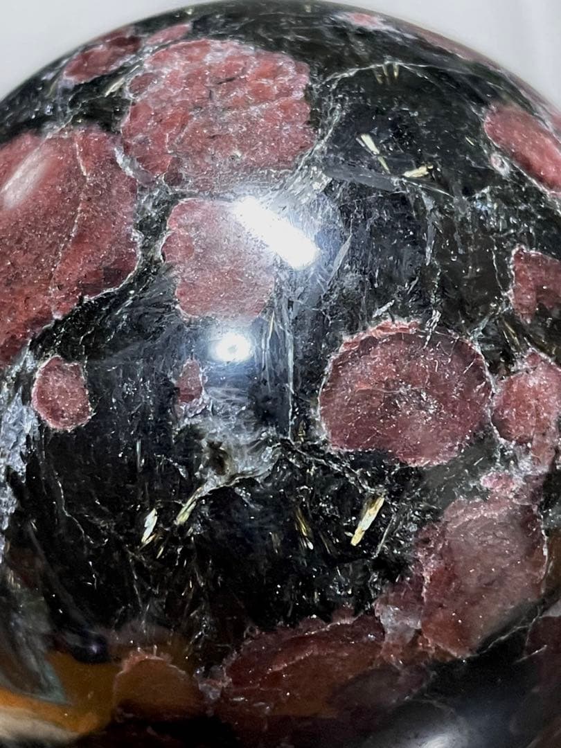 ガーネット インヌーマイト【丸玉●スフィア】台座付き◆天然石◆パワーストーン