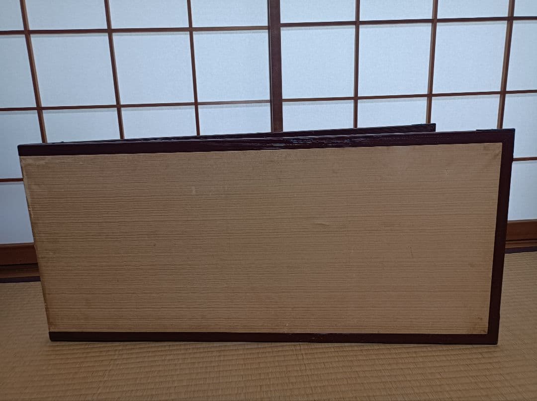 古画 柴田是真筆 円山四条派 帝室技芸員 老松図風呂先屏風 桐屏風箱入