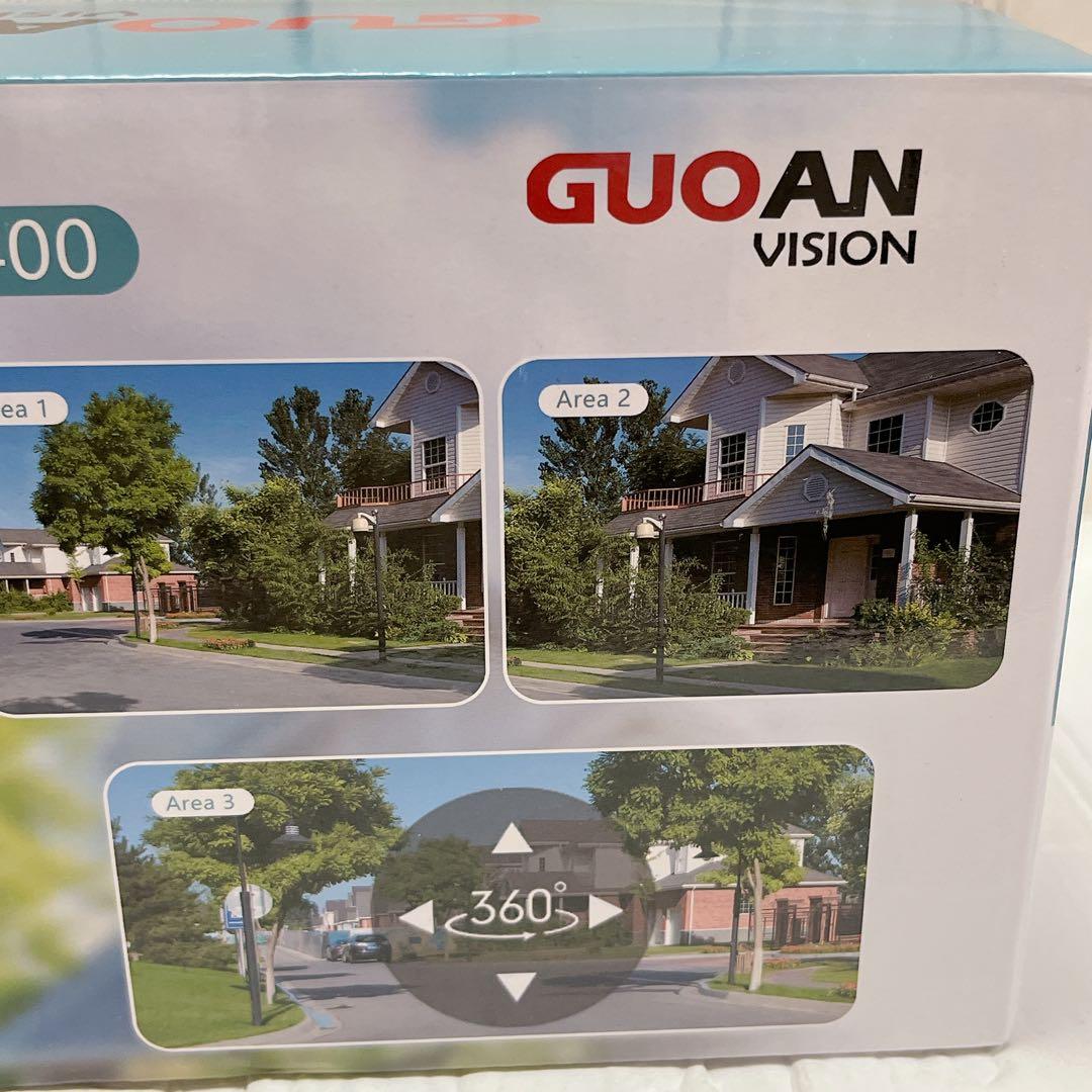 防犯カメラ 三つ監視画面 WiFi 接続 監視カメラ 屋外 355°広角撮影