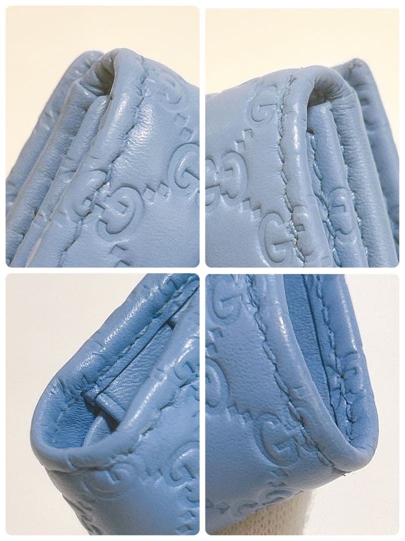 極美品✨レアカラー✨GUCCI グッチ 二つ折り財布 マイクロシマ GG レザー