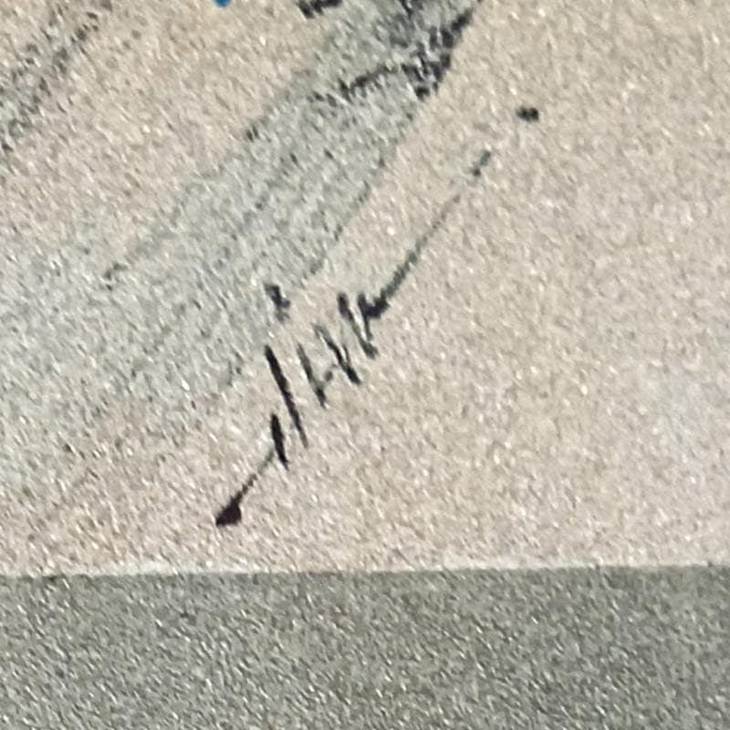 ☆高山洋夫☆砂地に描く『沈黙』のシリーズ アクリル画　肉筆　900X450