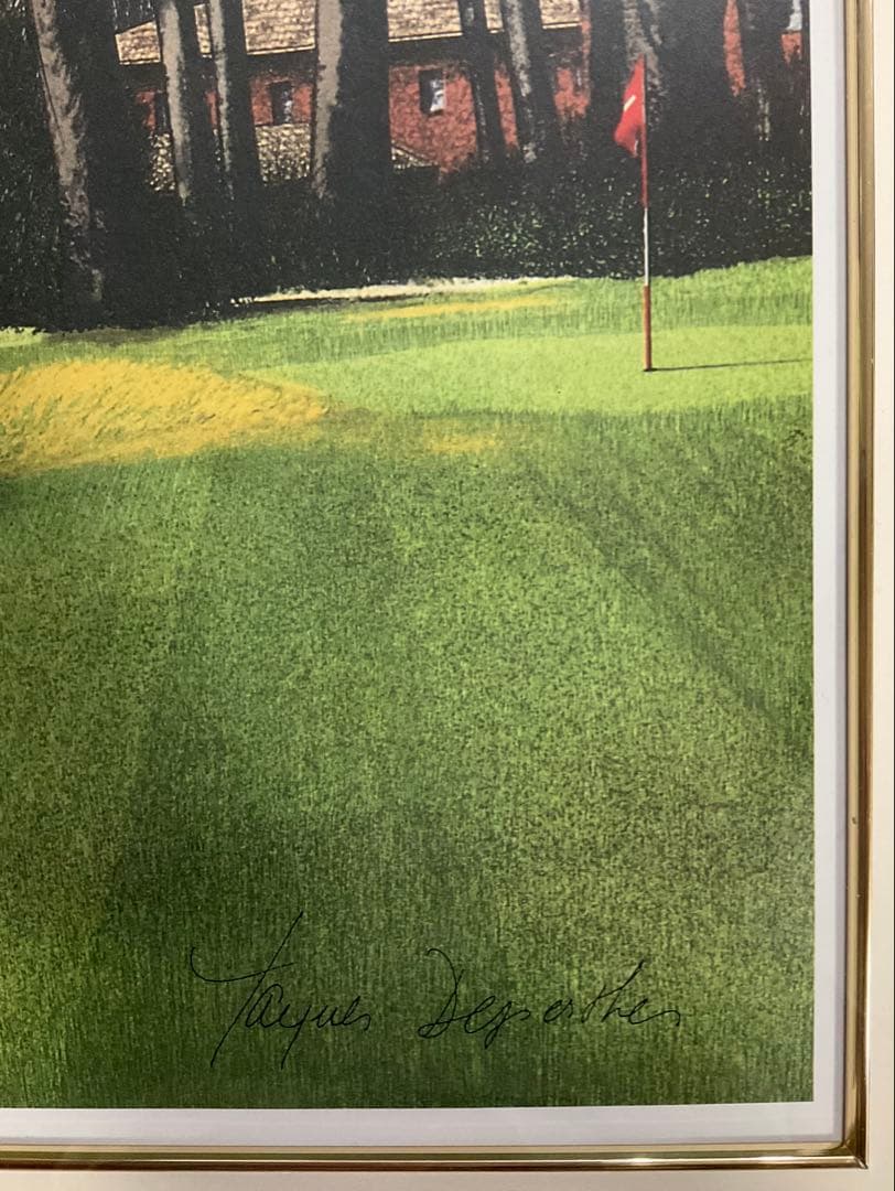 絵画、額縁、ジャック・デペルト、シャンタコゴルフクラブ、フランス、複製画、