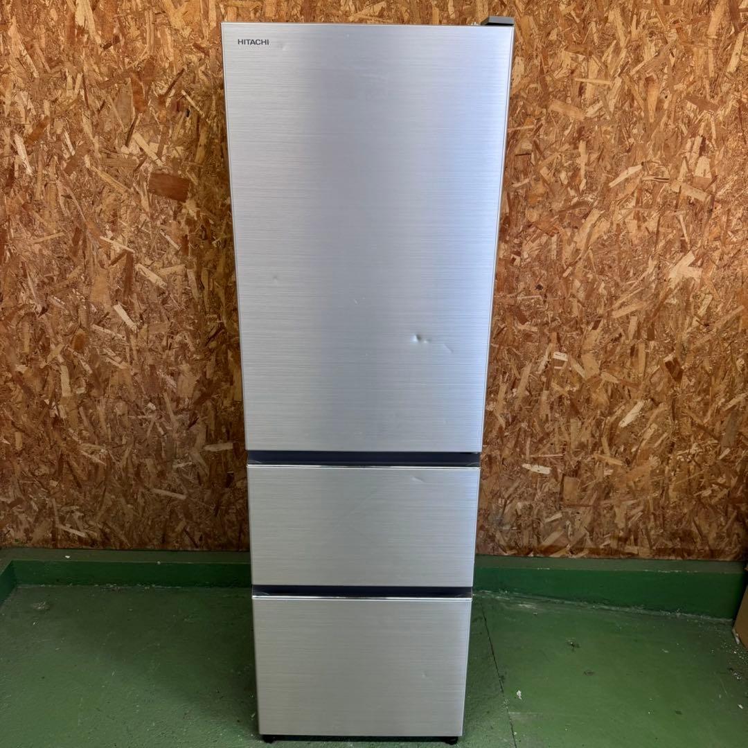 289 日立　大型冷蔵庫　300L強　小型　家庭用　右開き　訳あり　シルバー