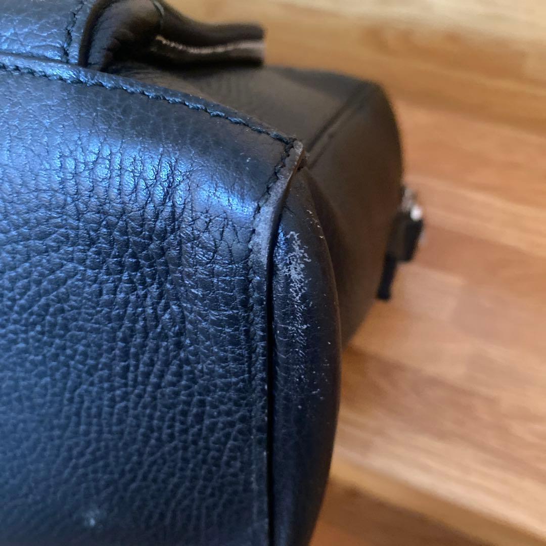 GUCCI グッチ ブラックレザー ビジネスバッグ ボストンバッグ