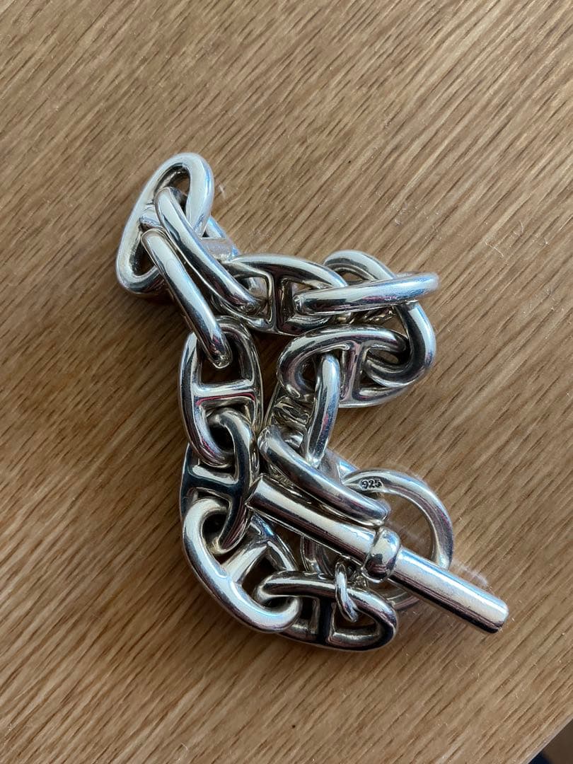 GM シルバー925 アンカーチェーンブレスレット シェーヌダンクル系