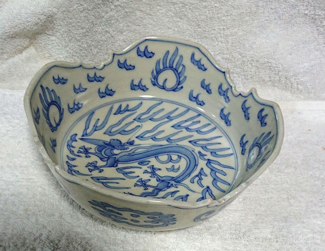 古伊万里鉢波状陶器鉢A423