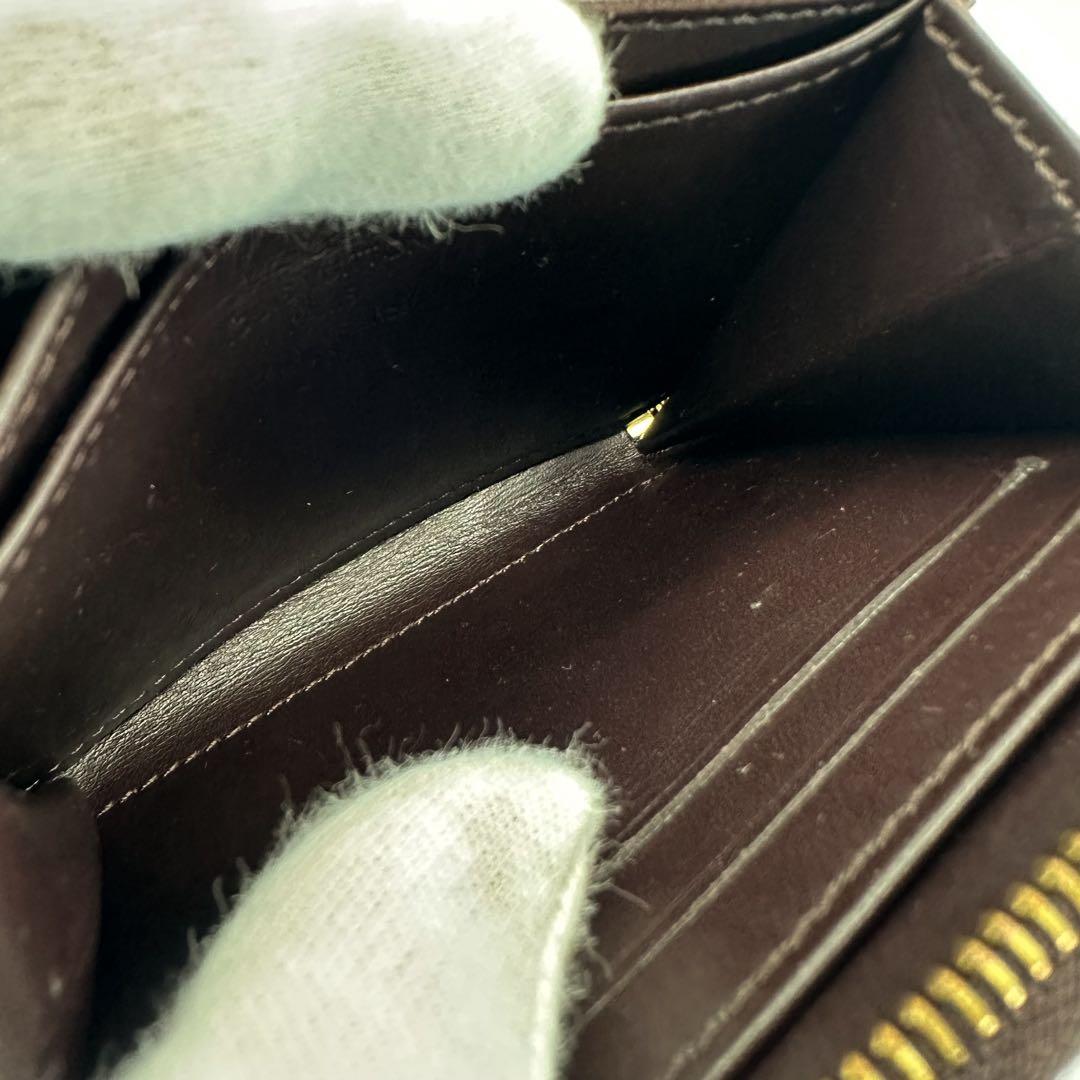 【未使用級】ルイヴィトン ジッピーパース アマラント ヴェルニ モノグラム