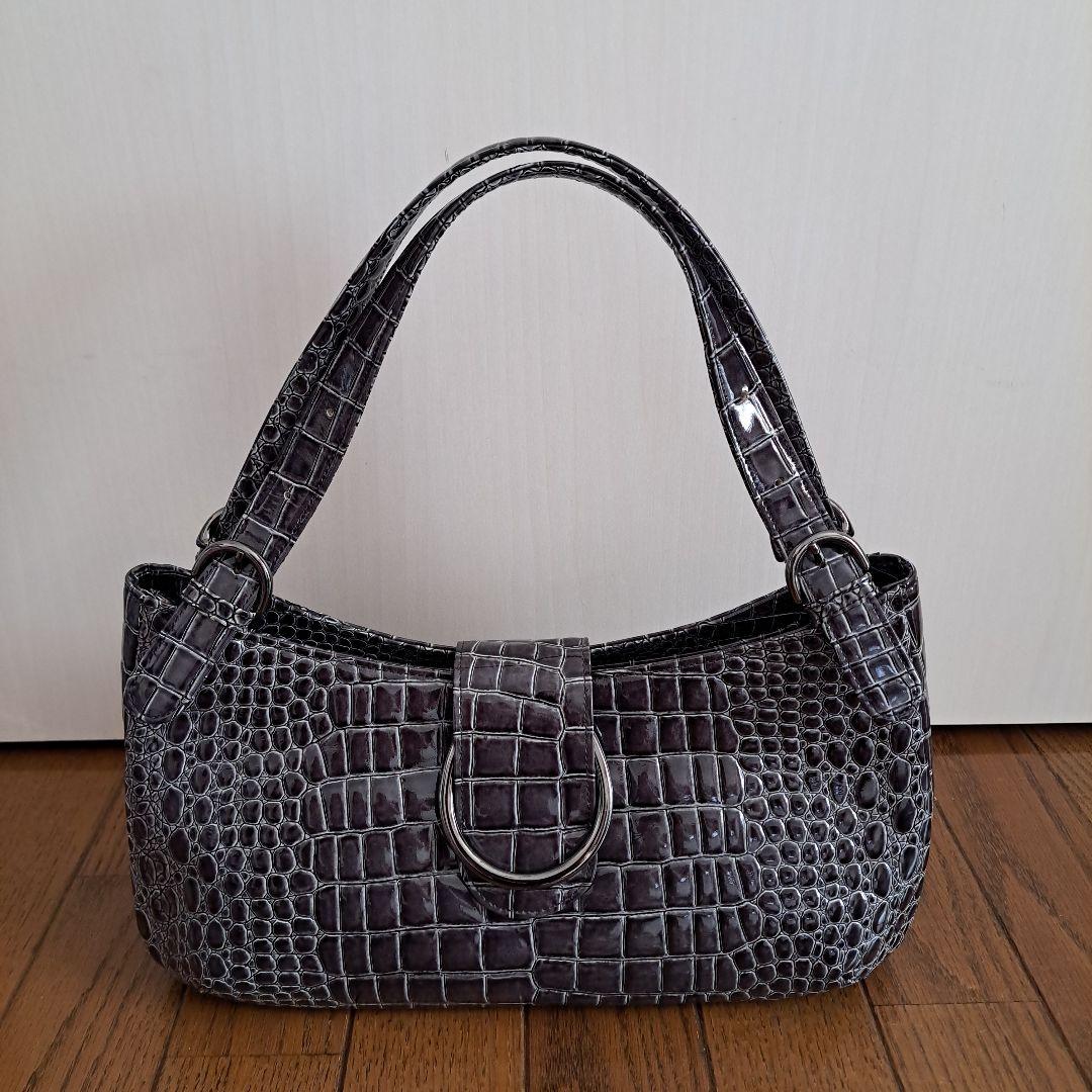 Takano鎌倉高野 レイクバッグ エナメル ブルーグレー