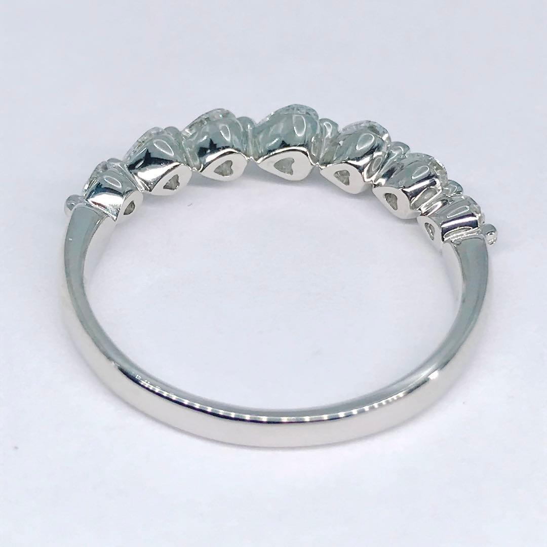 1.00ct ハートシェイプ ハーフエタニティ ダイヤモンドリング PT900