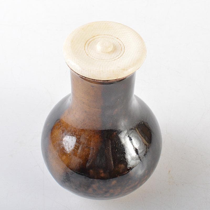 茶道具　膳所焼　陽炎園造　淡海ぜぜ　茶入　共箱　V　R6088