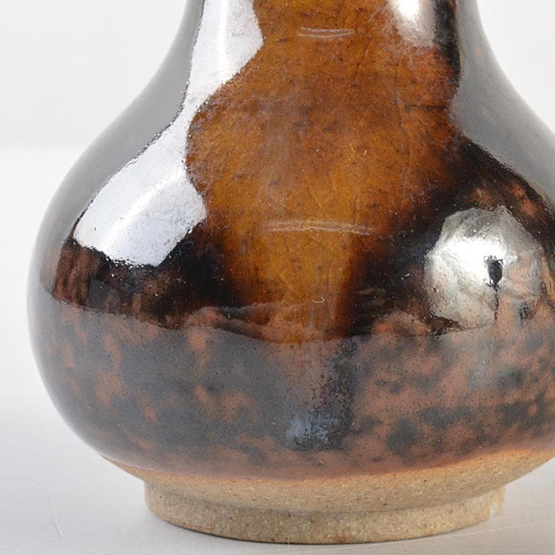 茶道具　膳所焼　陽炎園造　淡海ぜぜ　茶入　共箱　V　R6088