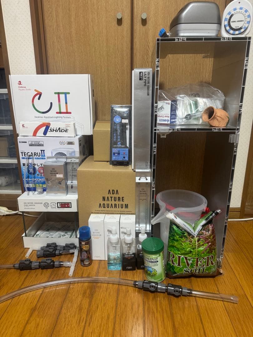 引き取りのみ！ADA 水槽 20センチキューブ水槽　フルセット