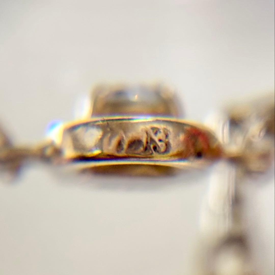 k18YG ホースシュー ダイヤ チェーンリング