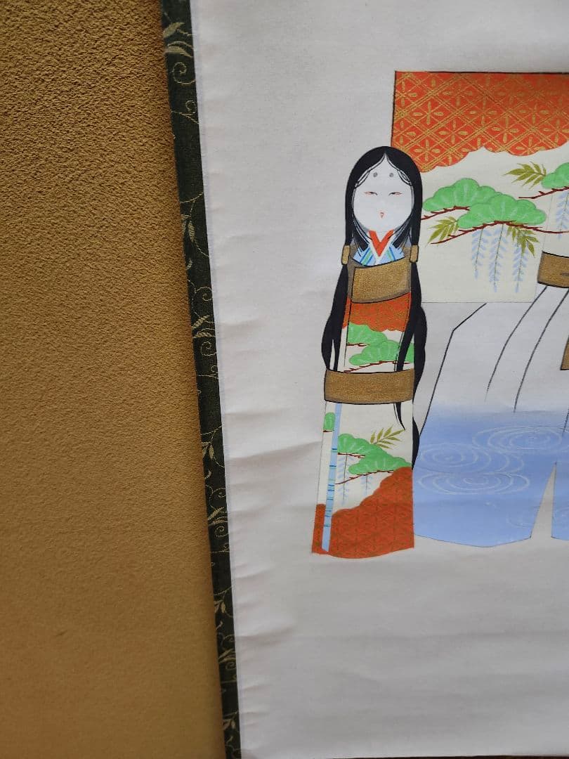 軸　掛軸　雛の図　木箱入　画賛　小林太玄　筆　和光　画　茶道　茶道具