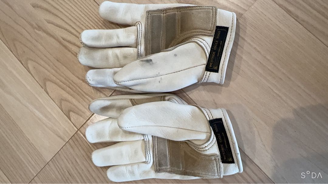 ウエストライド　ベージュ レザー手袋 Lサイズ