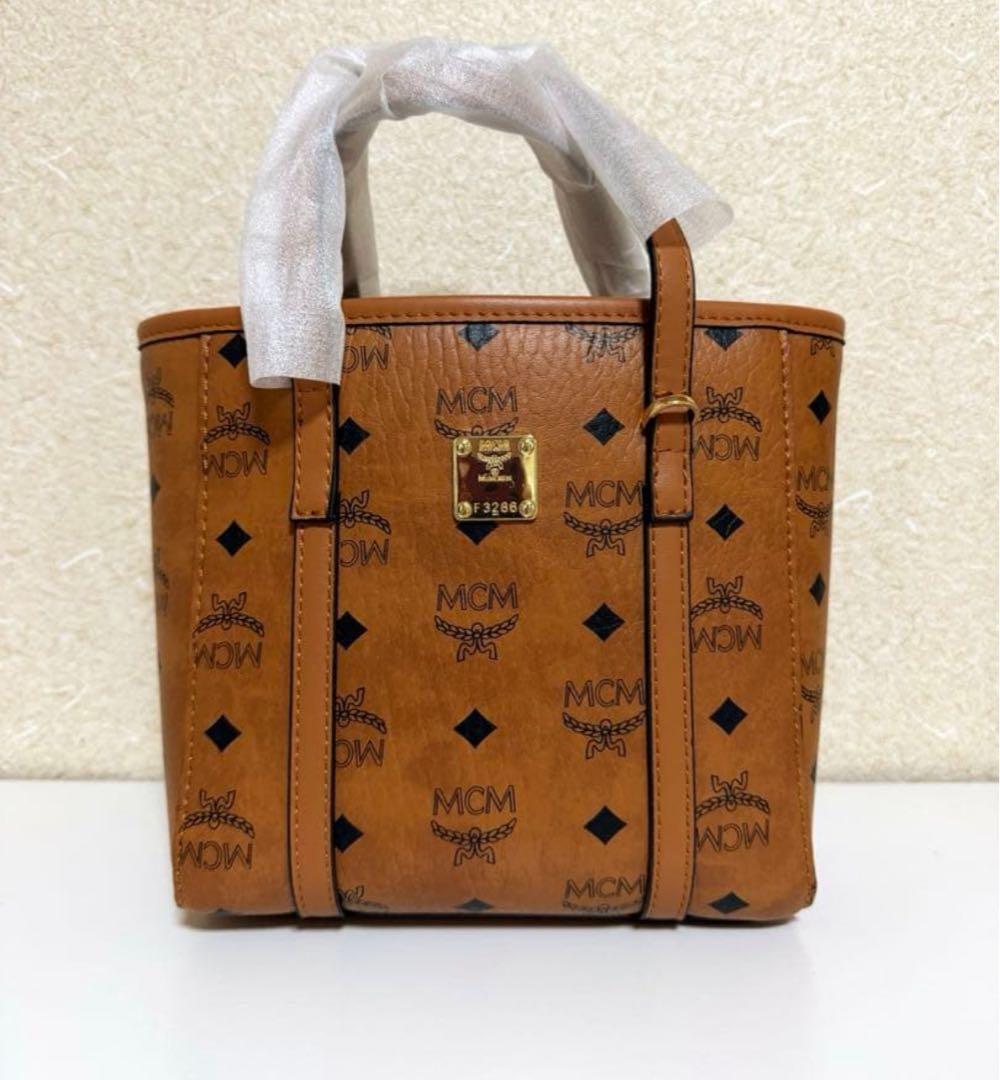 モノグラム　レザーハンドバッグ　キャラメルブラウン　ドッグチャーム付き　希少レア