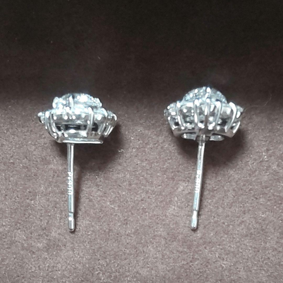 Marry　天然ダイヤモンド　ハートシェイプ　ピアス　pt900