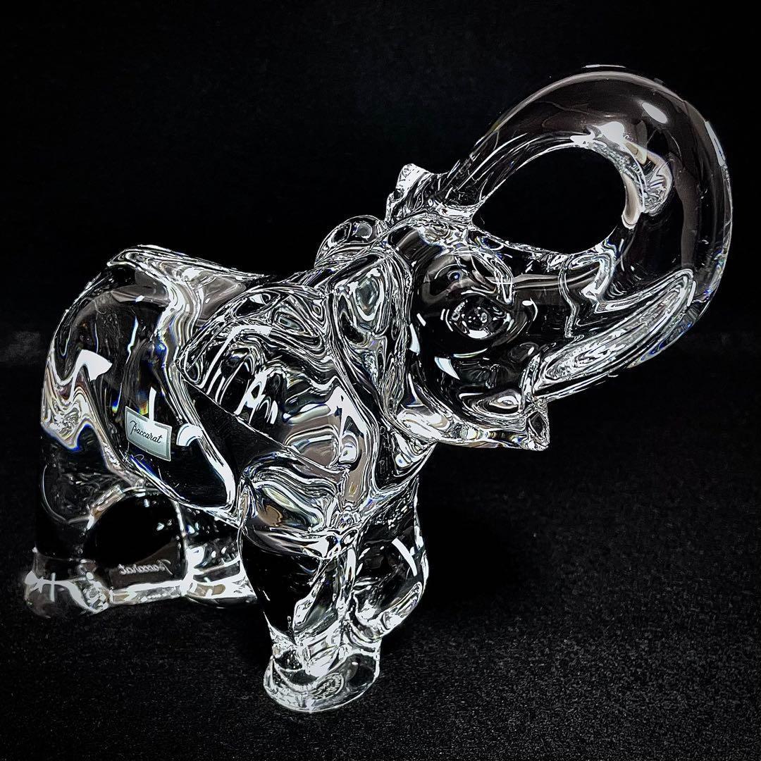 【欠けあり】Baccarat バカラ オブジェ 置き物 象 ゾウ エレファント