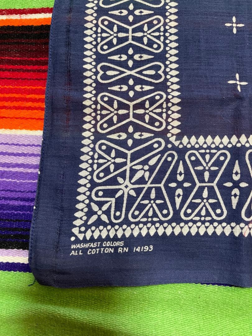 【Eye 】⑧⓪⑦60s USA製 バンダナ WAMCRAFT クロス柄