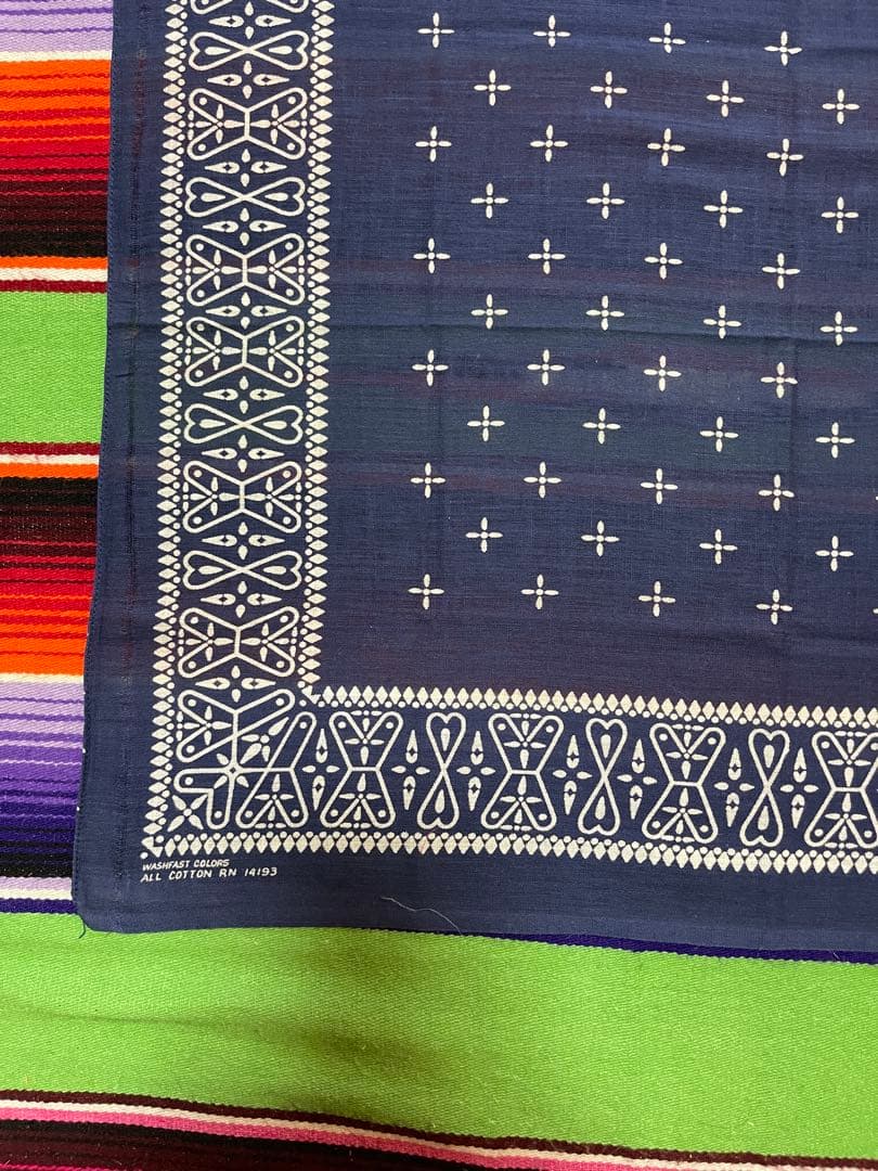 【Eye 】⑧⓪⑦60s USA製 バンダナ WAMCRAFT クロス柄