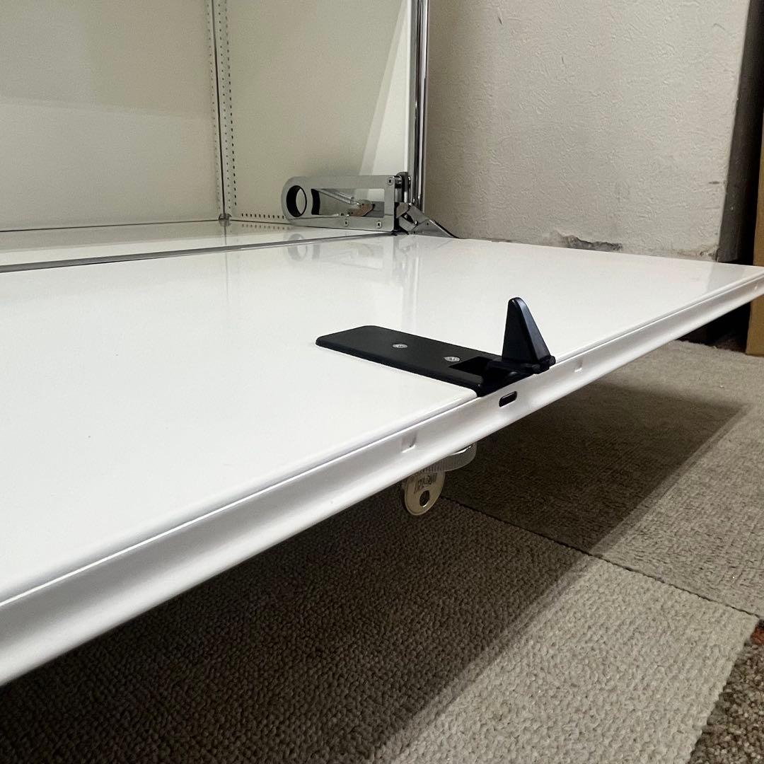 ★カルピス ★USMハラー １列３段 鍵付キャビDD/DD 色：白