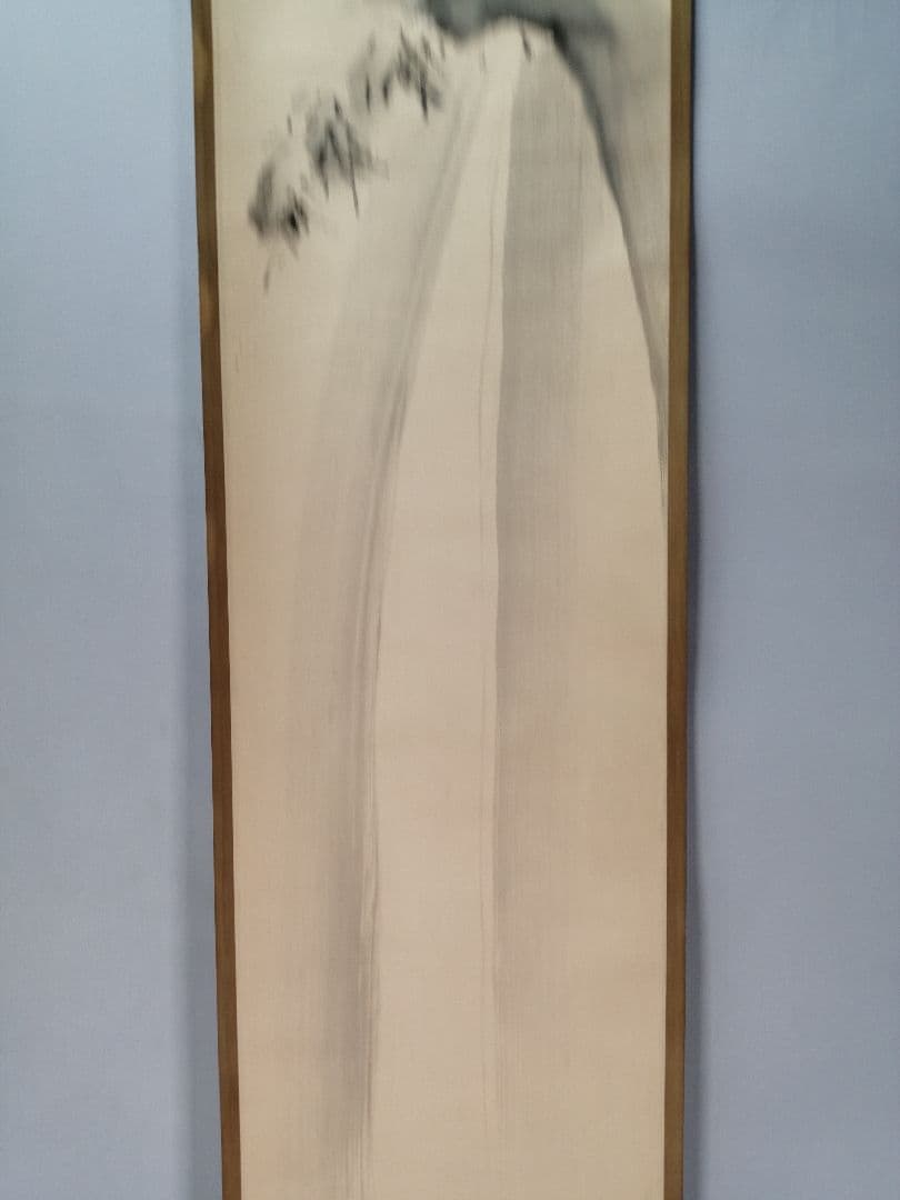 【茶道具】前大徳寺　明堂宗宣和尚筆　「瀧」「鹿」画一双　掛軸　C10