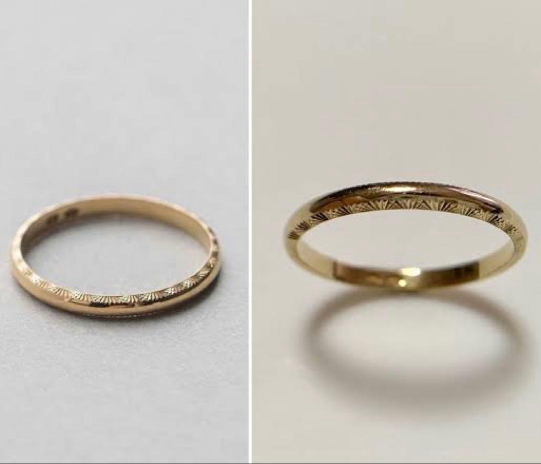 ete クレールカット リング　K10 YG 17号