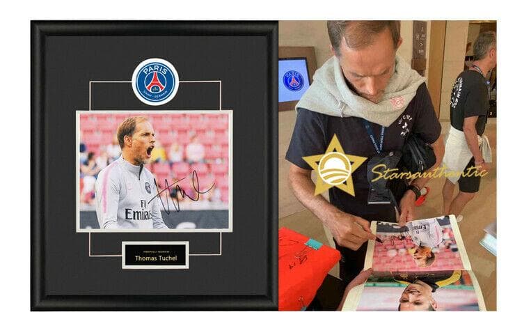 直筆サイン入り写真 トーマス・トゥヘル パリ・サンジェルマンFC SA鑑定済