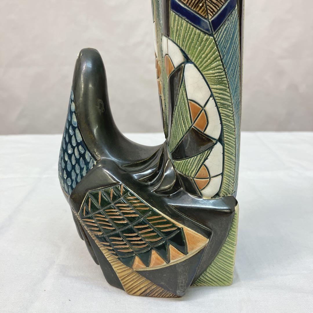 アーテサニアリンコナダ 孔雀 クジャク 装飾花瓶 オブジェ 置物 アールデコ