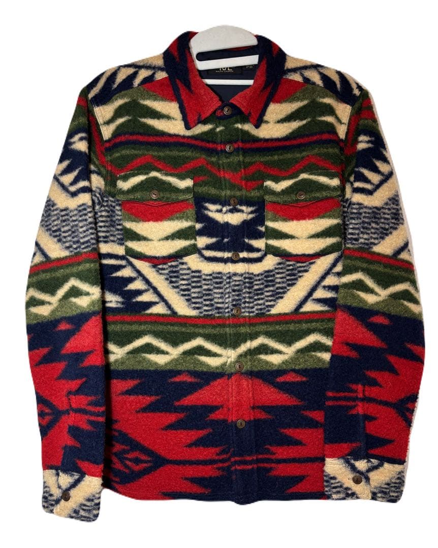 RRLオーバーシャツ ジャガード ネイティブ柄 2022AW Mサイズ 美品