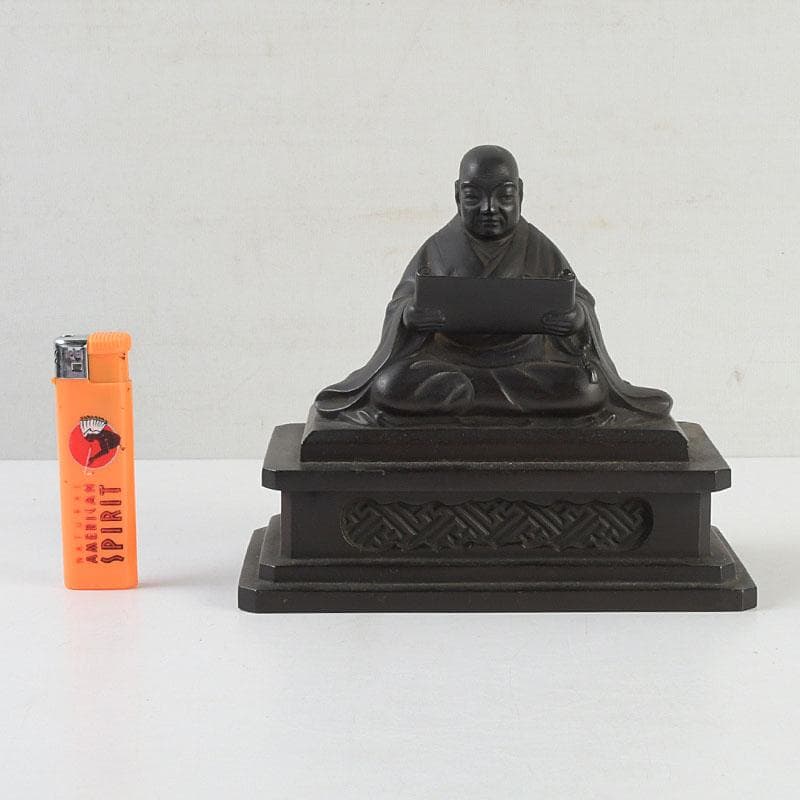 仏教美術　古銅　人物座像　仏像　置物　C　9510