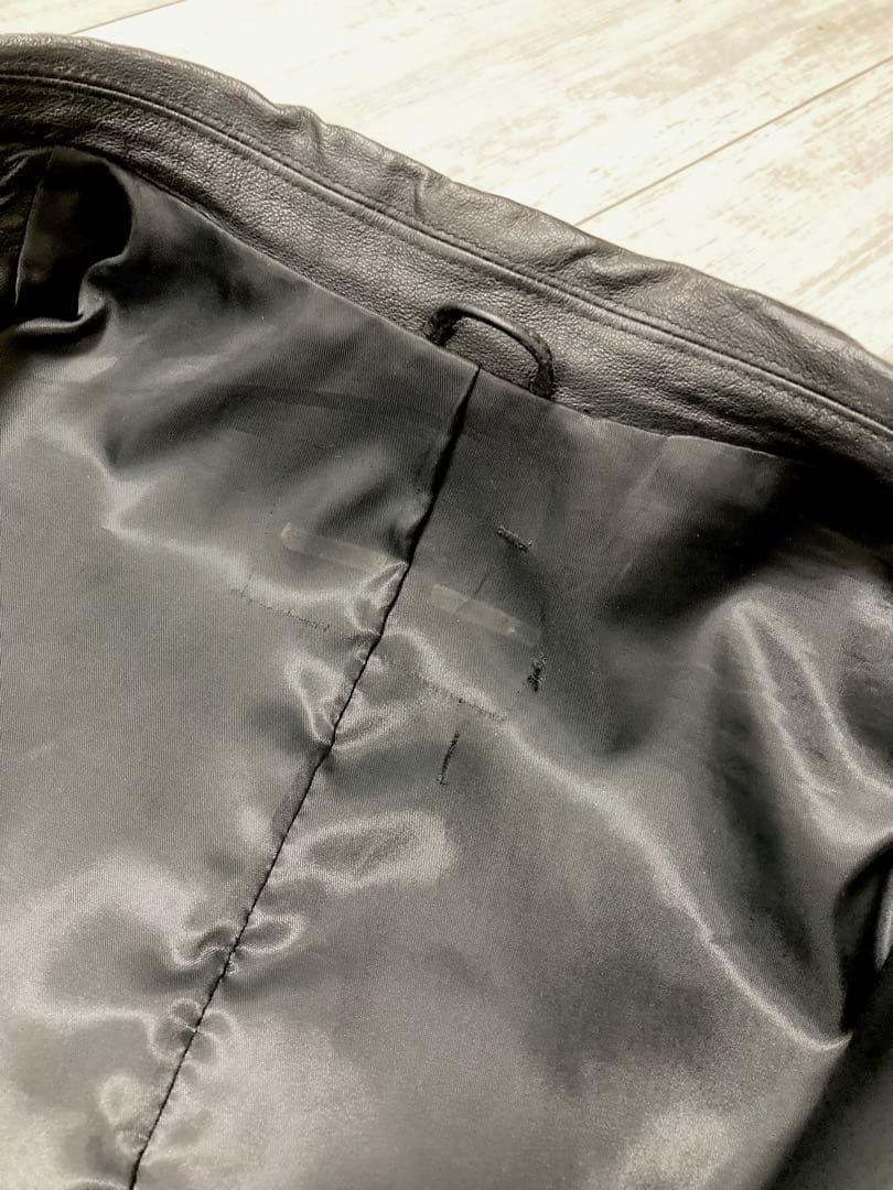 本革レザージャケット 3つボタン ノッチ衿 メンズ シングルジャケット