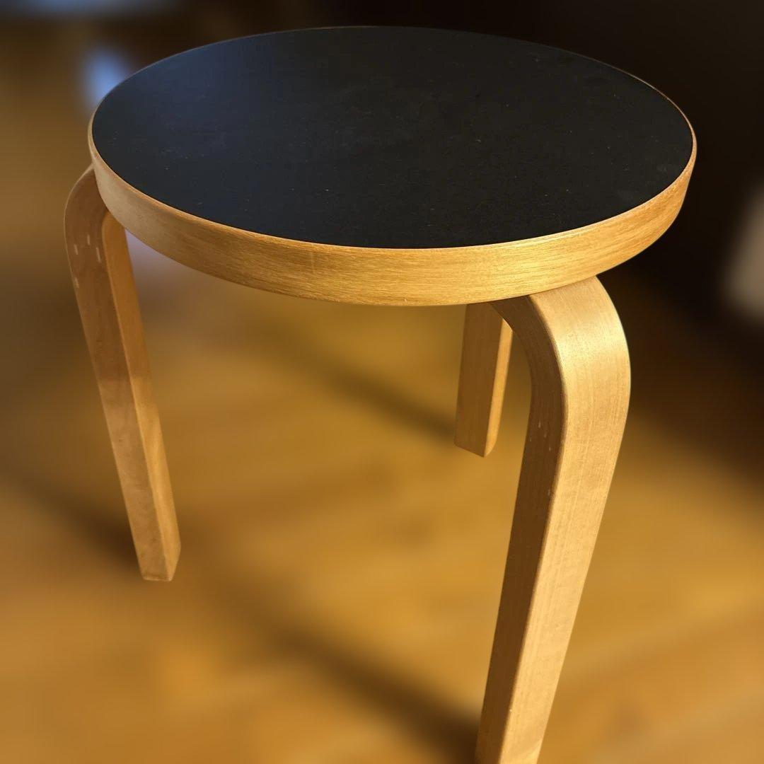 artek アルテック　stool60 スツール60 ブラックリノリウム　3本脚