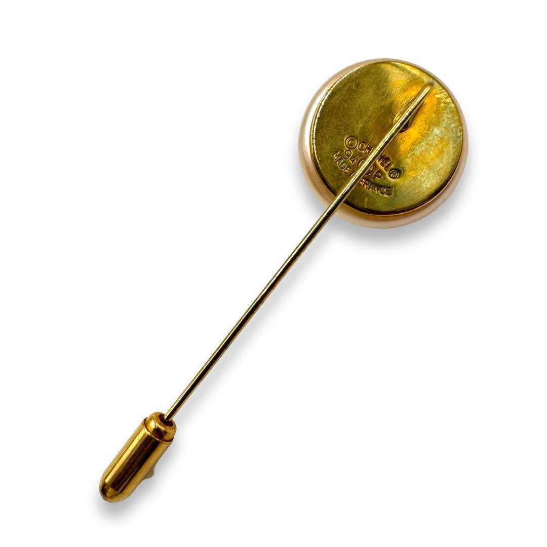 極美✨　シャネル　ピンブローチ　正規品　ココマーク　フェイクパール　ビンテージ