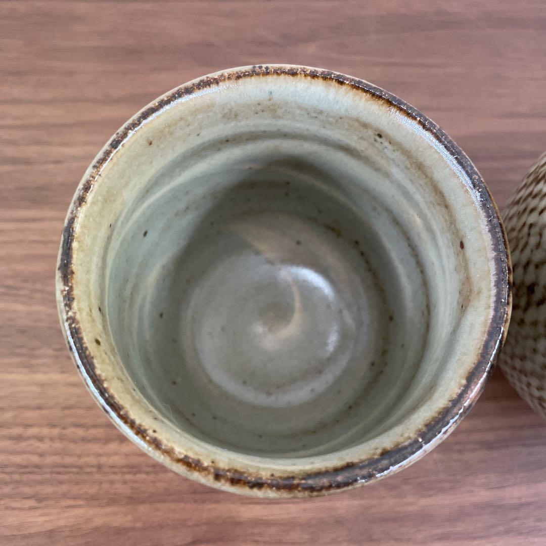 【人間国宝】島岡達三 象嵌赤繪夫婦湯呑